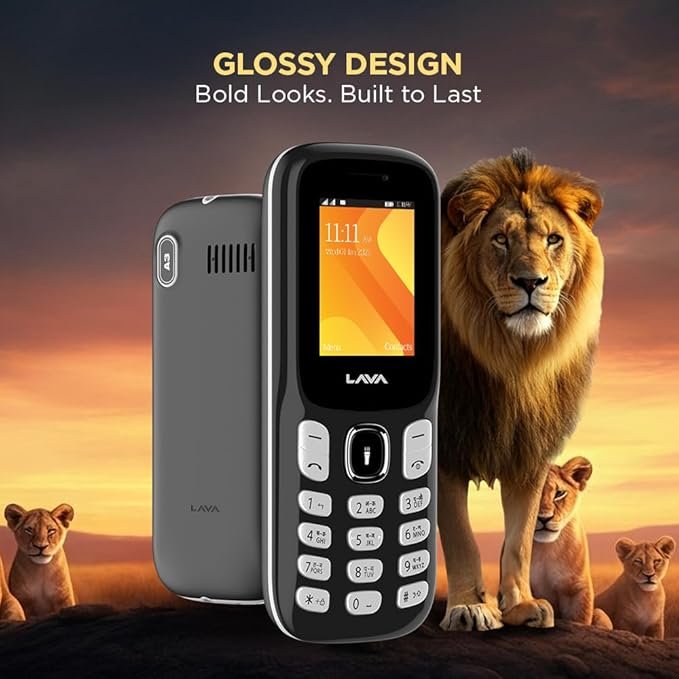 Lava A3 King Dual Sim Keypad Mobile Phone | 1750mAh Big Battery | 1.8" Large Display | 7 Languages Read & Write Support | Vibration Alert (Charcol Grey) - Image 6