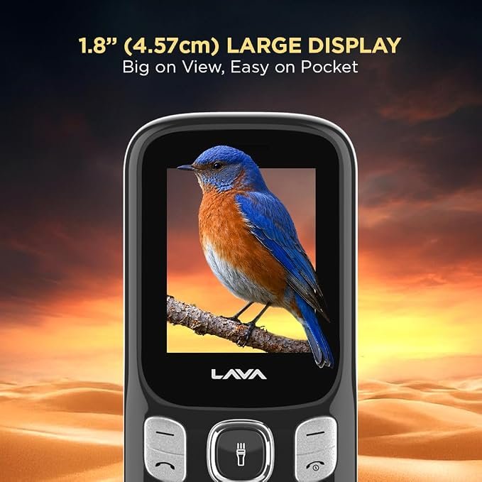 Lava A3 King Dual Sim Keypad Mobile Phone | 1750mAh Big Battery | 1.8" Large Display | 7 Languages Read & Write Support | Vibration Alert (Charcol Grey) - Image 3