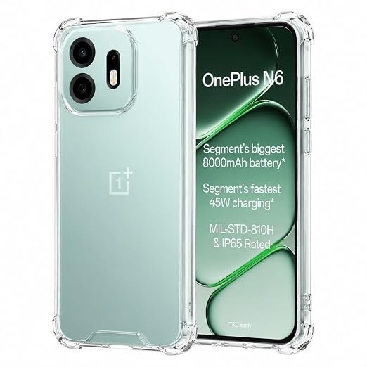 OnePlus N6 Bumper Hard TP PC + TPU Armour Case with Raised Edges,Shockproof Protection Back Cover for OnePlus Nord N6