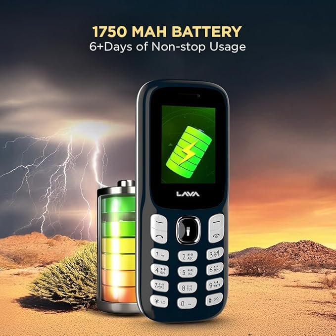 Lava A3 King Dual Sim Keypad Mobile Phone | 1750mAh Big Battery | 1.8" Large Display | 7 Languages Read & Write Support | Vibration Alert (Charcol Grey) - Image 4