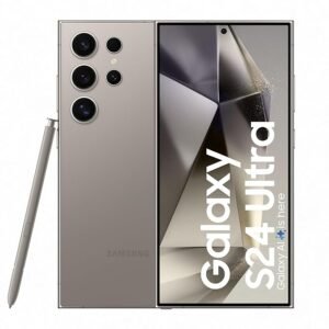Samsung Galaxy S24 Ultra 5G AI Smartphone with Galaxy AI (Titanium Gray, 12GB, 256GB Storage), Snapdragon 8 Gen 3, 200 MP Camera with ProVisual Engine and 5000mAh Battery