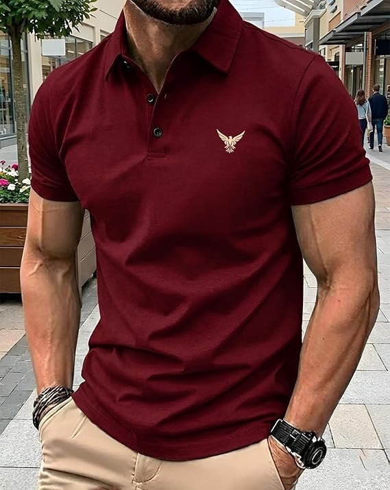 AUSK Polo T-Shirt for Men || Half Sleeves Neck Polos Men Tshirt - Image 4