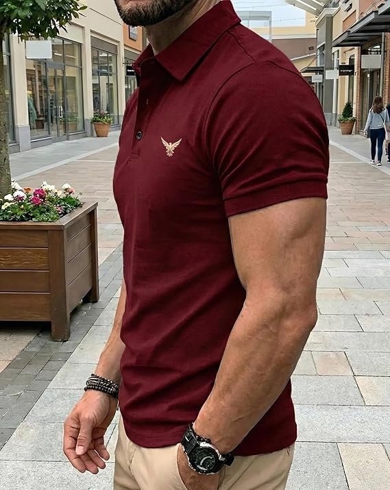 AUSK Polo T-Shirt for Men || Half Sleeves Neck Polos Men Tshirt - Image 3