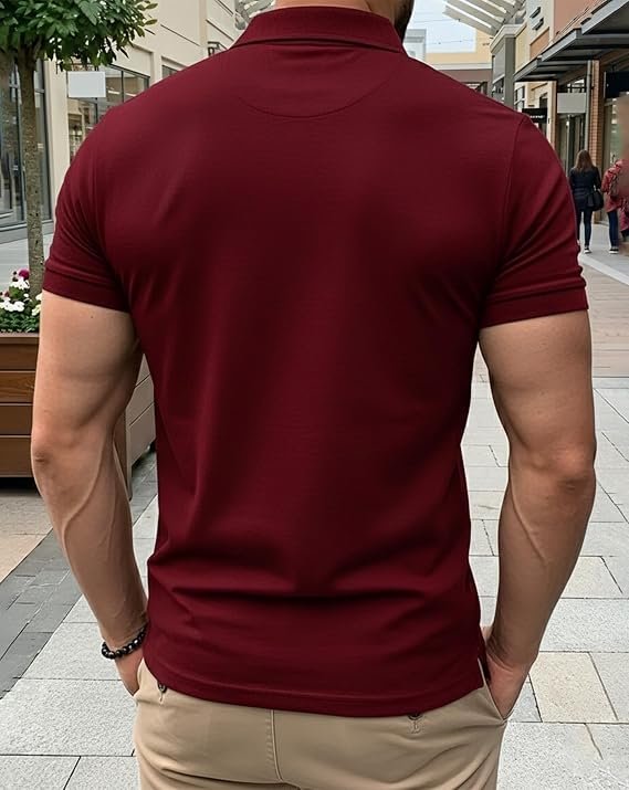 AUSK Polo T-Shirt for Men || Half Sleeves Neck Polos Men Tshirt - Image 5
