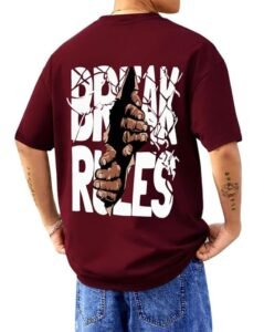 AUSK Baggy Hip-Hop T-Shirt for Men - Graphic Printed T Shirts || Oversized Men Tshirt || T-Shirts