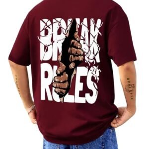 AUSK Baggy Hip-Hop T-Shirt for Men - Graphic Printed T Shirts || Oversized Men Tshirt || T-Shirts